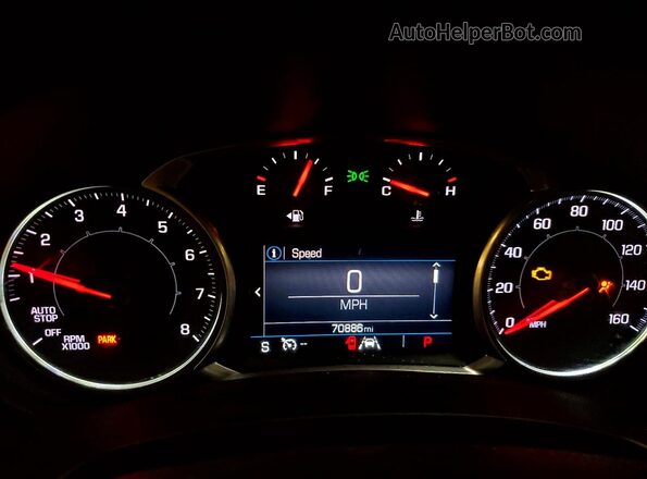 3GKALTEV0LL342576 2020 GMC TERRAIN Black Вид щитка приладів