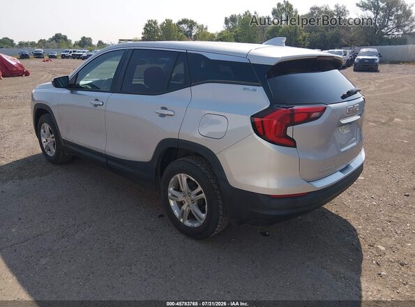 3GKALTEV8KL365683 2019 GMC TERRAIN Silver Trasero izquierdo