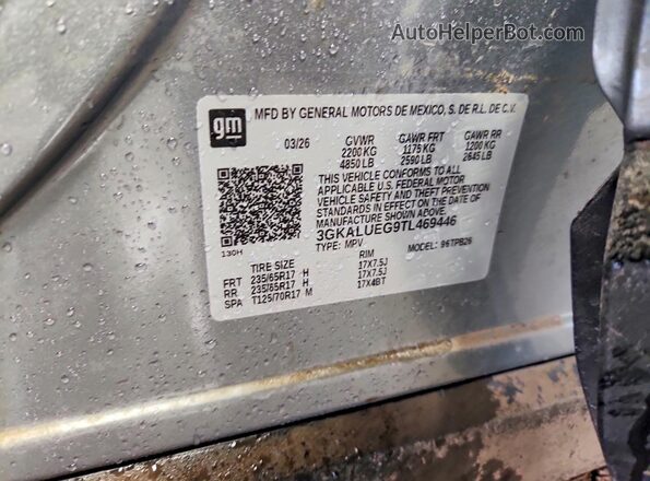 3GKALUEG9TL469446 2026 GMC TERRAIN Silver Вид підкапотного простору
