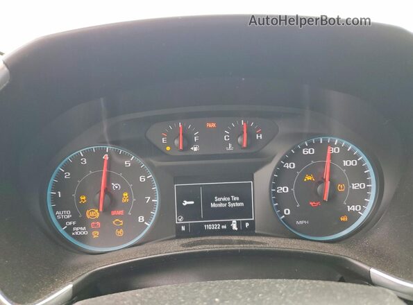 3GNAXHEV5LS592504 2020 CHEVROLET EQUINOX Blue Вид щитка приладів