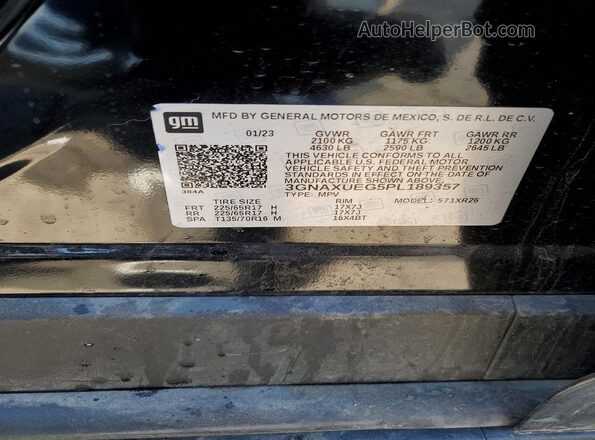 3GNAXUEG5PL189357 2023 CHEVROLET EQUINOX Черный Вид подкапотного пространства