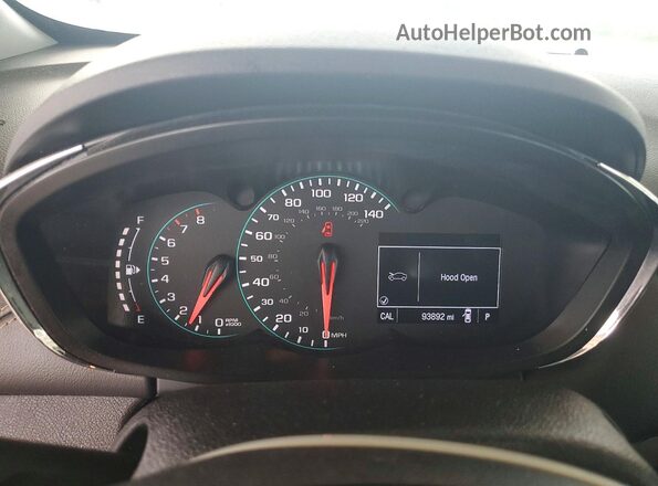 3GNCJLSBXKL259831 2019 CHEVROLET TRAX Red Вид щитка приладів
