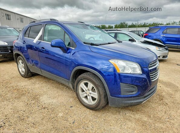 3GNCJPSB5GL220028 2016 CHEVROLET TRAX Синий Передняя правая четверть