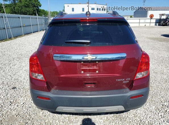 3GNCJRSB8GL122915 2016 CHEVROLET TRAX Maroon Вид ззаду