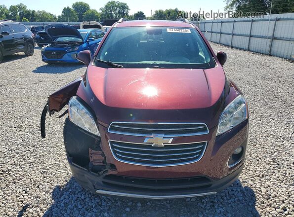 3GNCJRSB8GL122915 2016 CHEVROLET TRAX Maroon Вид спереду