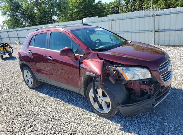 3GNCJRSB8GL122915 2016 CHEVROLET TRAX Maroon Передня права чверть