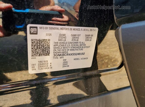3GNKBCR4XSS249192 2025 CHEVROLET BLAZER Черный Вид подкапотного пространства