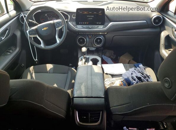 3GNKBHR40PS222068 2023 CHEVROLET BLAZER Red Widok deski rozdzielczej