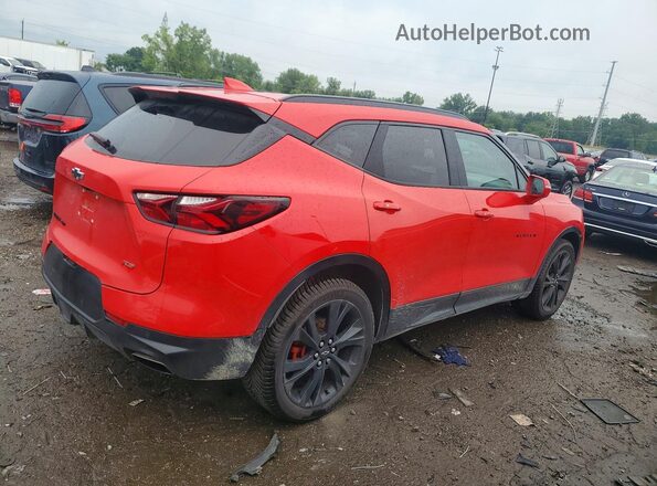 3GNKBJRS3KS683697 2019 CHEVROLET BLAZER Red უკანა მარჯვენა