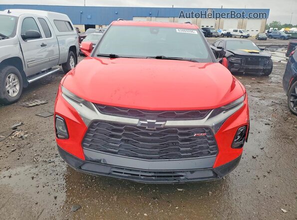 3GNKBJRS3KS683697 2019 CHEVROLET BLAZER Red წინა ხედი