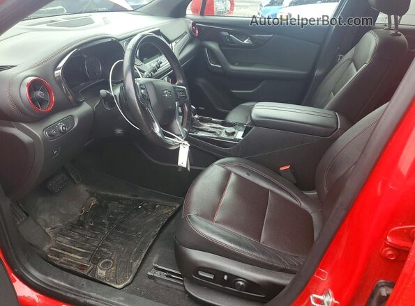 3GNKBJRS3KS683697 2019 CHEVROLET BLAZER Red წინა სალონის ხედი