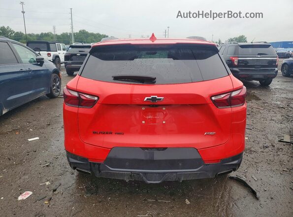 3GNKBJRS3KS683697 2019 CHEVROLET BLAZER Red უკანა ხედი