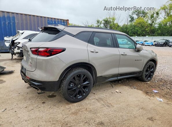 3GNKBKRS9MS573097 2021 CHEVROLET BLAZER Beige Trasero derecho