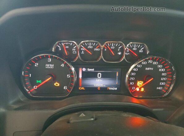 3GTU2NEC2GG363868 2016 GMC SIERRA White Instrument cluster view