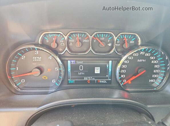 3GTU2NEC5HG285491 2017 GMC SIERRA Blue Вид щитка приладів