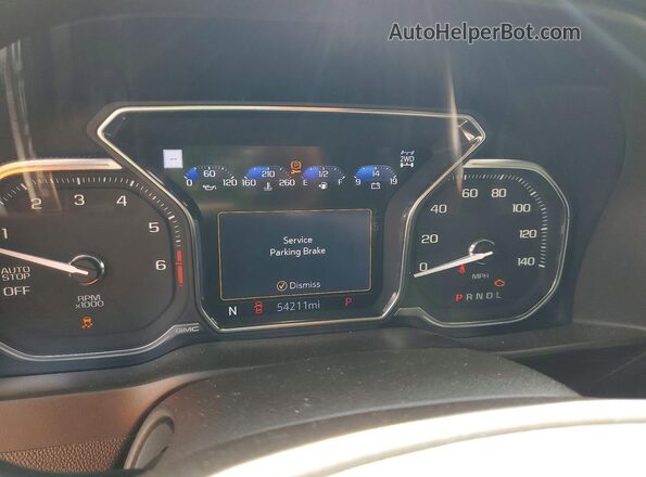 3GTU9FED4LG416526 2020 GMC SIERRA White ხელსაწყოთა პანელის ხედი