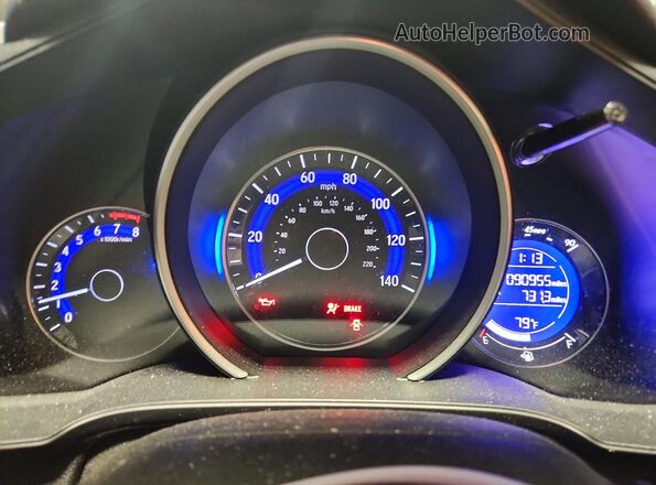 3HGGK5G65JM700791 2018 HONDA FIT Silver Instrument cluster view