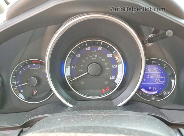 3HGGK5H46KM747262 2019 HONDA FIT Gray Вид щитка приладів
