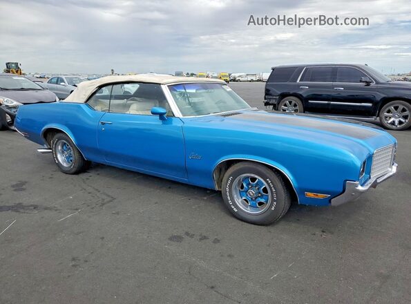 3J67K2M221500 1972 OLDSMOBILE CUT Синий Передняя правая четверть