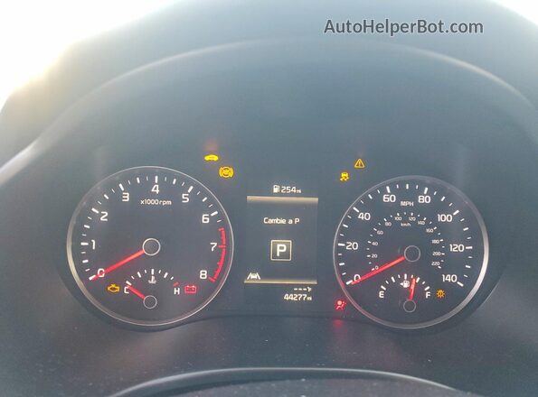 3KPA24AD0NE474522 2022 KIA RIO Silver Widok zestawu wskaźników