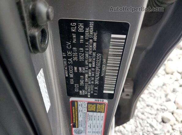 3KPA24AD3PE603209 2023 KIA RIO Серый Вид подкапотного пространства