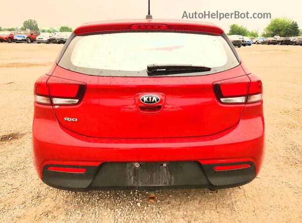 3KPA25AB2JE032002 2018 KIA RIO Red უკანა ხედი