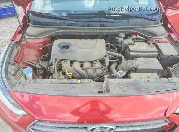 3KPC24A31JE006017 2018 HYUNDAI ACCENT Red უკანა სალონის ხედი
