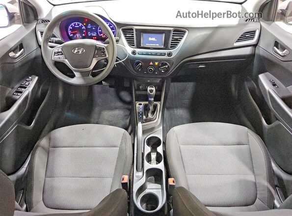 3KPC24A32KE062548 2019 HYUNDAI ACCENT White Instrument cluster view