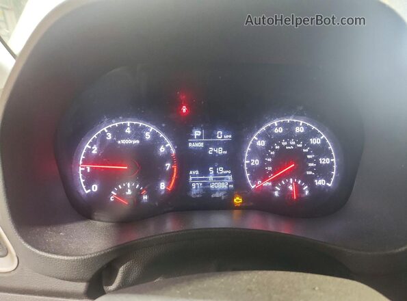 3KPC24A32KE069726 2019 HYUNDAI ACCENT Silver Вид щитка приладів