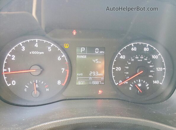 3KPC24A33KE083456 2019 HYUNDAI ACCENT Silver Սարքավորումների վահանակի տեսք