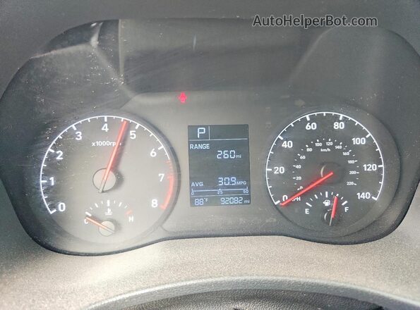 3KPC24A39KE055306 2019 HYUNDAI ACCENT Blue Widok zestawu wskaźników