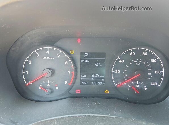 3KPC24A39KE066970 2019 HYUNDAI ACCENT Black Widok zestawu wskaźników