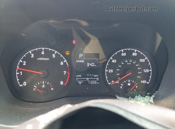 3KPC24A3XKE079985 2019 HYUNDAI ACCENT Silver Widok zestawu wskaźników