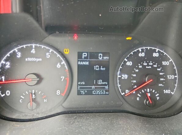3KPC24A63LE099829 2020 HYUNDAI ACCENT Red Instrument cluster view