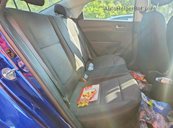 3KPC24A65NE171004 2022 HYUNDAI ACCENT Blue Vista de los asientos traseros
