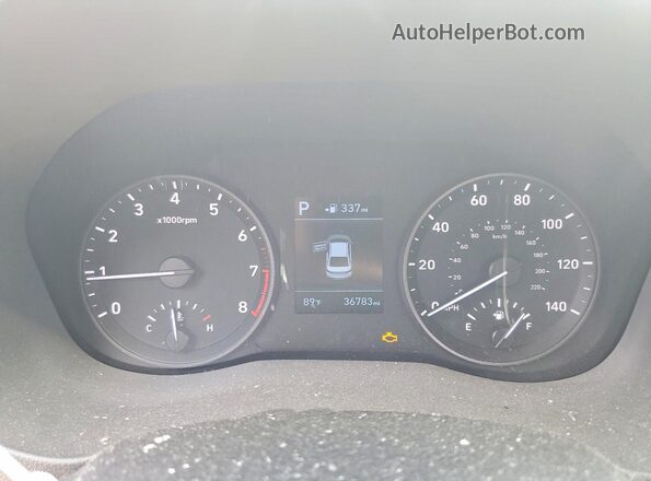3KPC34A68NE189882 2022 HYUNDAI ACCENT Silver Вид щитка приладів