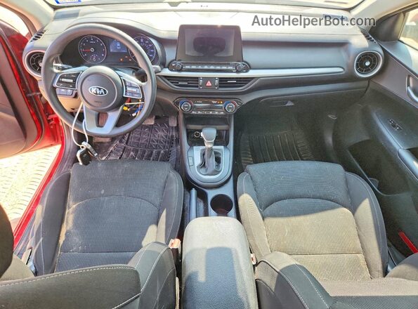 3KPF24AD1KE048730 2019 KIA FORTE Red Առջևի վահանակի տեսք