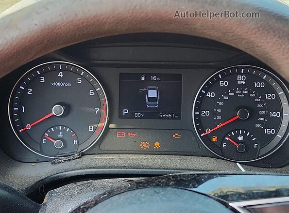 3KPF24AD3KE062287 2019 KIA FORTE Charcoal Widok zestawu wskaźników
