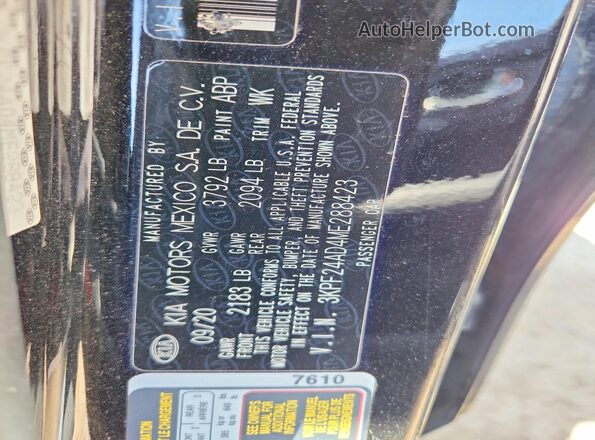 3KPF24AD4ME288423 2021 KIA FORTE Black Engine compartment view