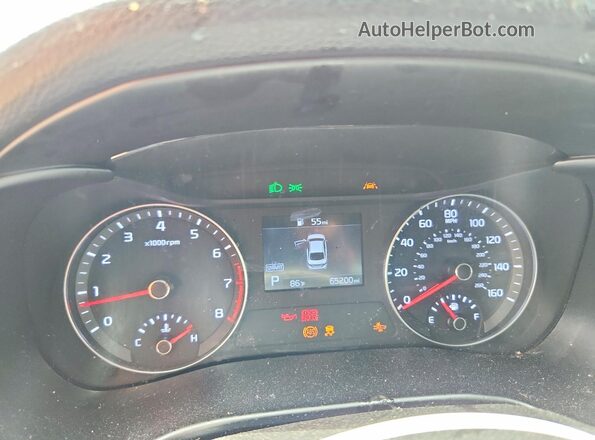 3KPF24AD5LE252495 2020 KIA FORTE Blue Widok zestawu wskaźników