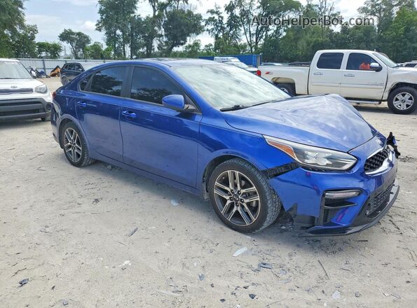 3KPF34AD3KE015306 2019 KIA FORTE Синий Передняя правая четверть