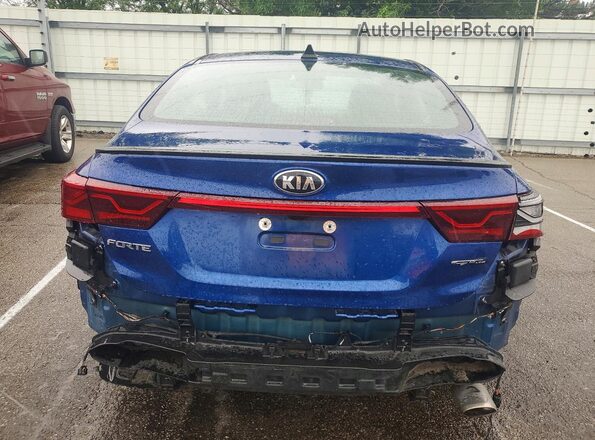 3KPF34AD6ME397771 2021 KIA FORTE Blue უკანა ხედი