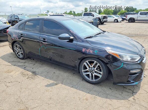 3KPF34AD7KE078389 2019 KIA FORTE Black Front right