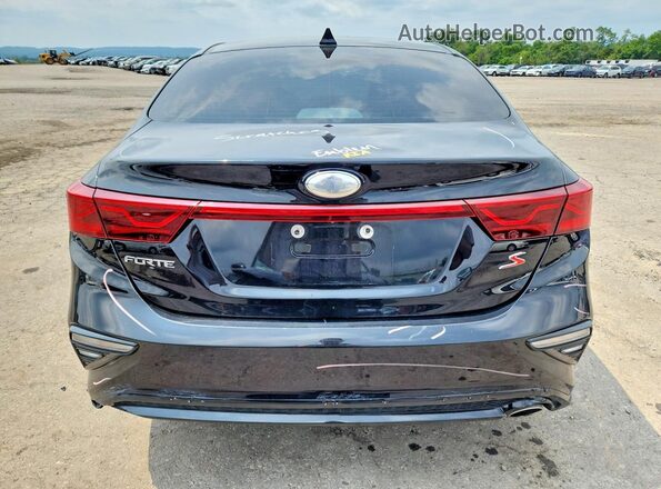 3KPF34AD7KE078389 2019 KIA FORTE Black Rear view