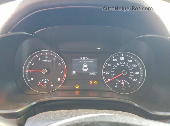 3KPF34ADXKE039716 2019 KIA FORTE Red Vista del cuadro de instrumentos