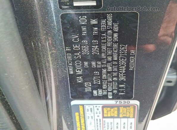3KPF44AC6RE713262 2024 KIA FORTE Угольный Вид наклейки с VIN-кодом