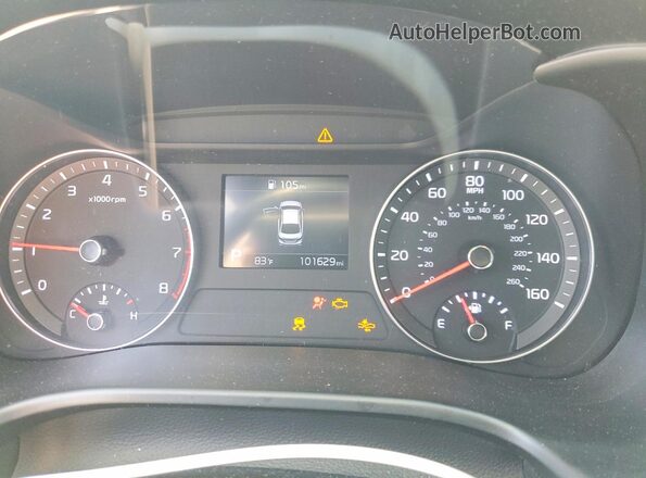 3KPF44AC7LE214817 2020 KIA FORTE Белый Вид щитка приборов