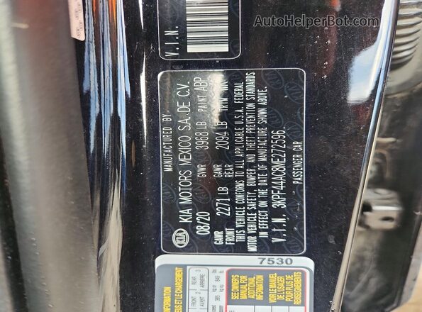 3KPF44AC8ME272596 2021 KIA FORTE Black Engine compartment view
