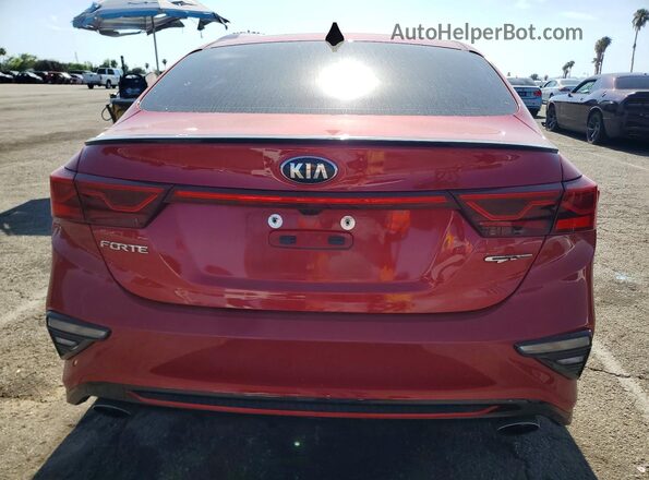 3KPF44AC9ME352585 2021 KIA FORTE Red უკანა ხედი