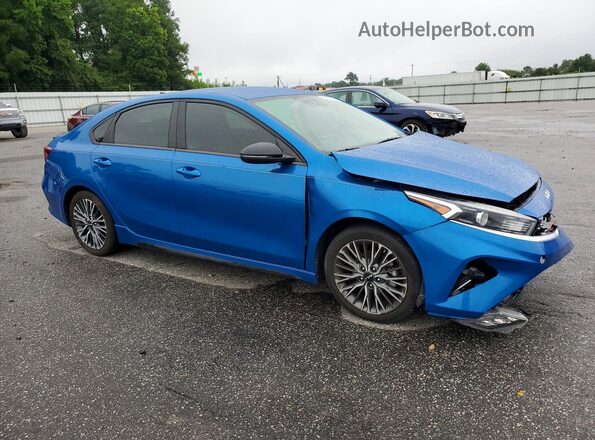 3KPF54AD2NE455757 2022 KIA FORTE Синий Передняя правая четверть